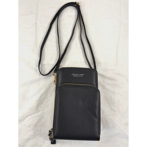Forever Young NY Black Faux Leather Crossbody Small